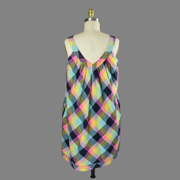 MARC JACOBS RAINBOW PLAID SLEEVELESS DRESS - Picture 5 of 7